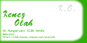 kenez olah business card